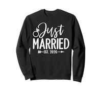 Just Married EST 2026 Honeymoon Wedding Couples Matching Sudadera