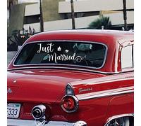Just Married Pegatinas Coches, Just Married Para Coche de Boda Just Marrieds Adhesivo Decorativo Adornos Coches Bodas Decoración para Coche de Bodas Luna de Miel y Bodas (Style2)