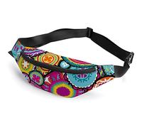 Just Married - Riñonera deportiva para adultos y niños para hombres y mujeres, Círculos coloridos dibujados a mano, Talla única, Riñoneras