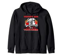 Just Me I Am A Trucker Funny Trucking Truck Driver Sudadera con Capucha