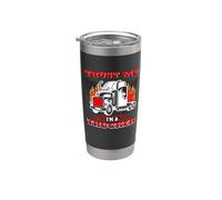 Just Me I Am A Trucker Funny Trucking Truck Driver Vaso térmico de acero inoxidable de doble pared