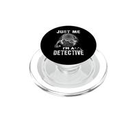 Just Me I'm A Detective Funny Pug Dog Detective Dog Lover PopSockets PopGrip para MagSafe