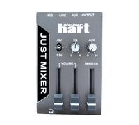 JUST MIXER X Mezclador de audio de bolsillo de 3 canales, soporta condensador y micrófonos dinámicos con potencia de 48 V/1,5 V, sintonización de ecualización integrada, salida de audio USB de 48 kHz