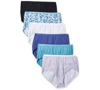 JUST MY SIZE Calzoncillos altos de algod n Cool Comfort para mujer, paquete de 6, surtidos