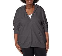 Just My Size Ecosmart - Sudadera de Forro Polar con Cremallera para Mujer, Peso Medio, Pizarra Jaspeada, 3XL