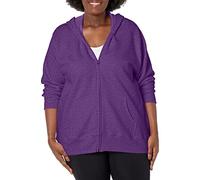 JUST MY SIZE Hanes Comfortblend Ecosmart - Sudadera de Forro Polar con Cremallera para Mujer, Peso Medio, Violet Splendor Heather, 4X Big