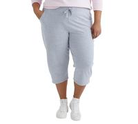 JUST MY SIZE Hanes Comfortblend Pantalones Deportivos para Mujer, Pantalones Capri de Felpa sin perchar con Bolsillos, Acero Ligero, 5X US