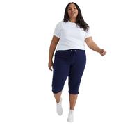 Just My Size - Pantalones deportivos para mujer, pantalones capri de felpa sin perchar con bolsillos, marino, 3X US