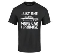 Just One More Car I Promise Cars Shirts tee Round Neck Unisex Tops Men's 100% Cotton Short-Sleeve T-Shirts L