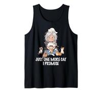 Just One More Cat I Promise Cats Lover Mujer Chica Gato Mamá Camiseta sin Mangas