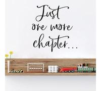 Just One More Chapter - Adhesivo decorativo para pared de lectura, esquina de lectura, decoración de habitación de niños, decoración de biblioteca, papel pintado de 58 x 58 cm