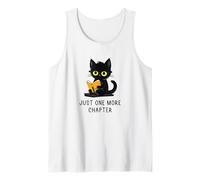 Just One More Chapter Black Cat Book Lover Mujeres Niños Niñas Camiseta sin Mangas