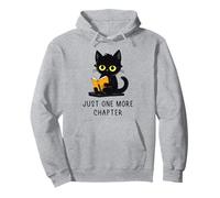 Just One More Chapter Black Cat Book Lover Mujeres Niños Niñas Sudadera con Capucha