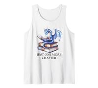 Just One More Chapter Book Dragon Reading Book Lover Bookish Camiseta sin Mangas