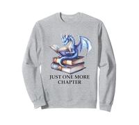 Just One More Chapter Book Dragon Reading Book Lover Bookish Sudadera