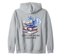 Just One More Chapter Book Dragon Reading Book Lover Bookish Sudadera con Capucha