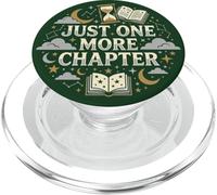 Just One More Chapter Book Lover Librarian Bookish Green PopSockets PopGrip para MagSafe