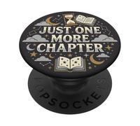 Just One More Chapter Book Lover Librarian Bookish PopSockets PopGrip Adhesivo