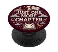 Just One More Chapter Book Lover Librarian Bookish PopSockets PopGrip Adhesivo