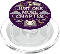 Just One More Chapter Book Lover Librarian Bookish Purple PopSockets PopGrip para MagSafe