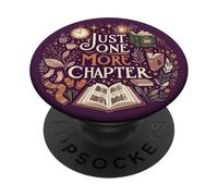 Just One More Chapter Book Lover Librarian Cozy Bookish PopSockets PopGrip Adhesivo