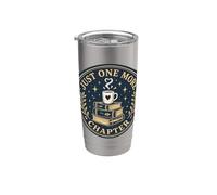 Just One More Chapter Book Lover Reader Café Humor Vaso térmico de acero inoxidable de doble pared