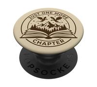 Just One More Chapter Book Reader Fantasy Dragon Bookish PopSockets PopGrip Adhesivo