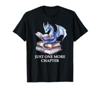 Just One More Chapter Book Worm Dragon Reading Lover Bookish Camiseta