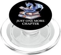 Just One More Chapter Book Worm Dragon Reading Lover Bookish PopSockets PopGrip para MagSafe