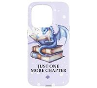 Just One More Chapter Book Worm Purple Dragon Reading Lovers Carcasa para iPhone 15 Pro