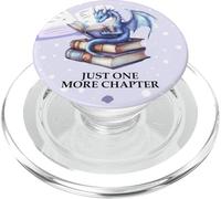 Just One More Chapter Book Worm Purple Dragon Reading Lovers PopSockets PopGrip para MagSafe