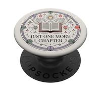 Just One More Chapter Bookish Book Reading Hearts Beige PopSockets PopGrip Adhesivo
