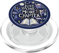 Just One More Chapter Bookish Reading Navy Blue Book Lover PopSockets PopGrip para MagSafe