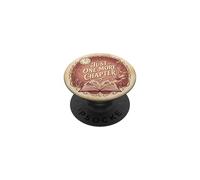 Just One More Chapter Bookish Reading Pink Book Lover PopSockets PopGrip Adhesivo