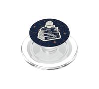 Just One More Chapter Celestial Reading Navy Blue Book Lover PopSockets PopGrip para MagSafe