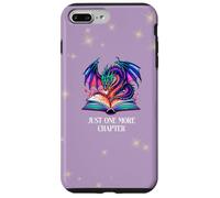 Just One More Chapter Fantasy Book Dragon Purple Reading Carcasa para iPhone 7 Plus/8 Plus