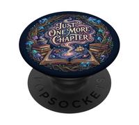 Just One More Chapter Fantasy Book Lover Dragon Magic Reader PopSockets PopGrip Adhesivo