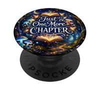 Just One More Chapter Fantasy Book Lover Magic Reader PopSockets PopGrip Adhesivo
