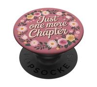 Just One More Chapter Floral Book Lover Reading Aesthetic PopSockets PopGrip Adhesivo
