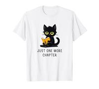 Just One More Chapter - Gato Negro para Amantes de los Libros para Mujeres, niños y niñas Camiseta, Hombre, Blanco, 3XL