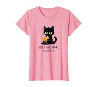 Just One More Chapter - Gato Negro para Amantes de los Libros para Mujeres, niños y niñas Camiseta, Mujer, Rosado, L