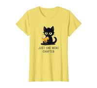Just One More Chapter - Gato Negro para Amantes de los Libros para Mujeres, niños y niñas Camiseta, Mujer, Limón, L