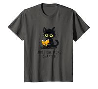 Just One More Chapter - Gato Negro para Amantes de los Libros para Mujeres, niños y niñas Camiseta, Niños, Asfalto, 6 años