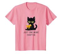Just One More Chapter - Gato Negro para Amantes de los Libros para Mujeres, niños y niñas Camiseta, Niños, Rosado, 3 años
