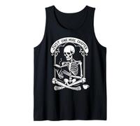 Just One More Chapter Skeleton Coffee Books Fiesta de Halloween Camiseta sin Mangas