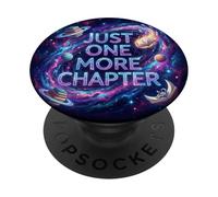 Just One More Chapter Space Astronaut Book Lover PopSockets PopGrip Adhesivo