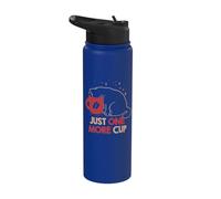 Just One More Cup - Amante del gato adicto al café divertido lindo - TFS Stainless Steel Insulated Water Bottle