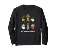 Just One More Funny Plant Lady Women Interior Flower Floral Manga Larga