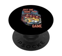 Just One More Game Pinball Arcade Retro Gamer PopSockets PopGrip Adhesivo