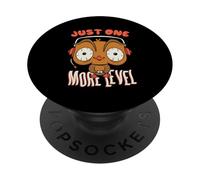 Just One More Level Búho Gamer Divertido PopSockets PopGrip Adhesivo
